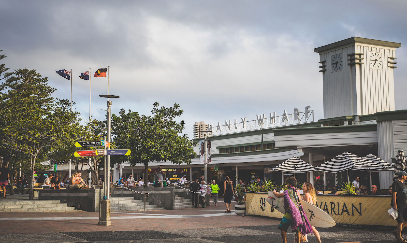 Manly Wharf and its clock tower